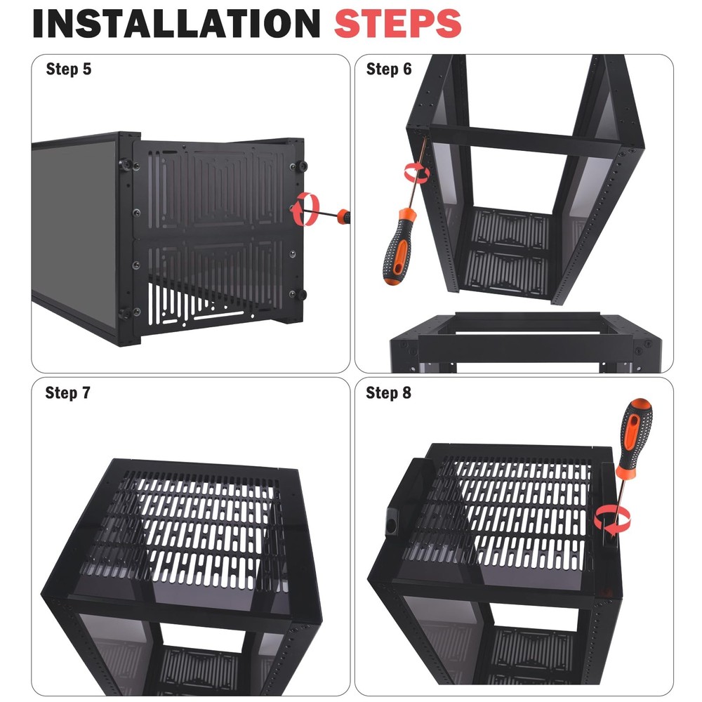12U Server Cabinet, 10 inch Server Rack for Network, Servers, Audio, and Vide...