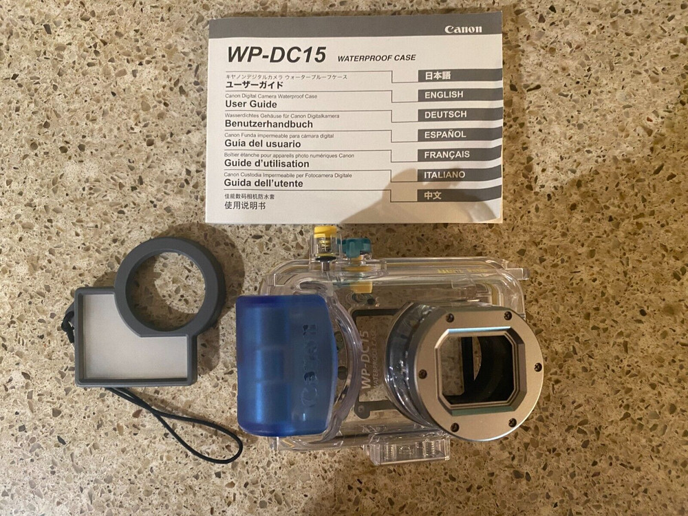 Canon WP-DC15 Digital Camera Waterproof Under Water Camera Case (40m-130Ft) RARE