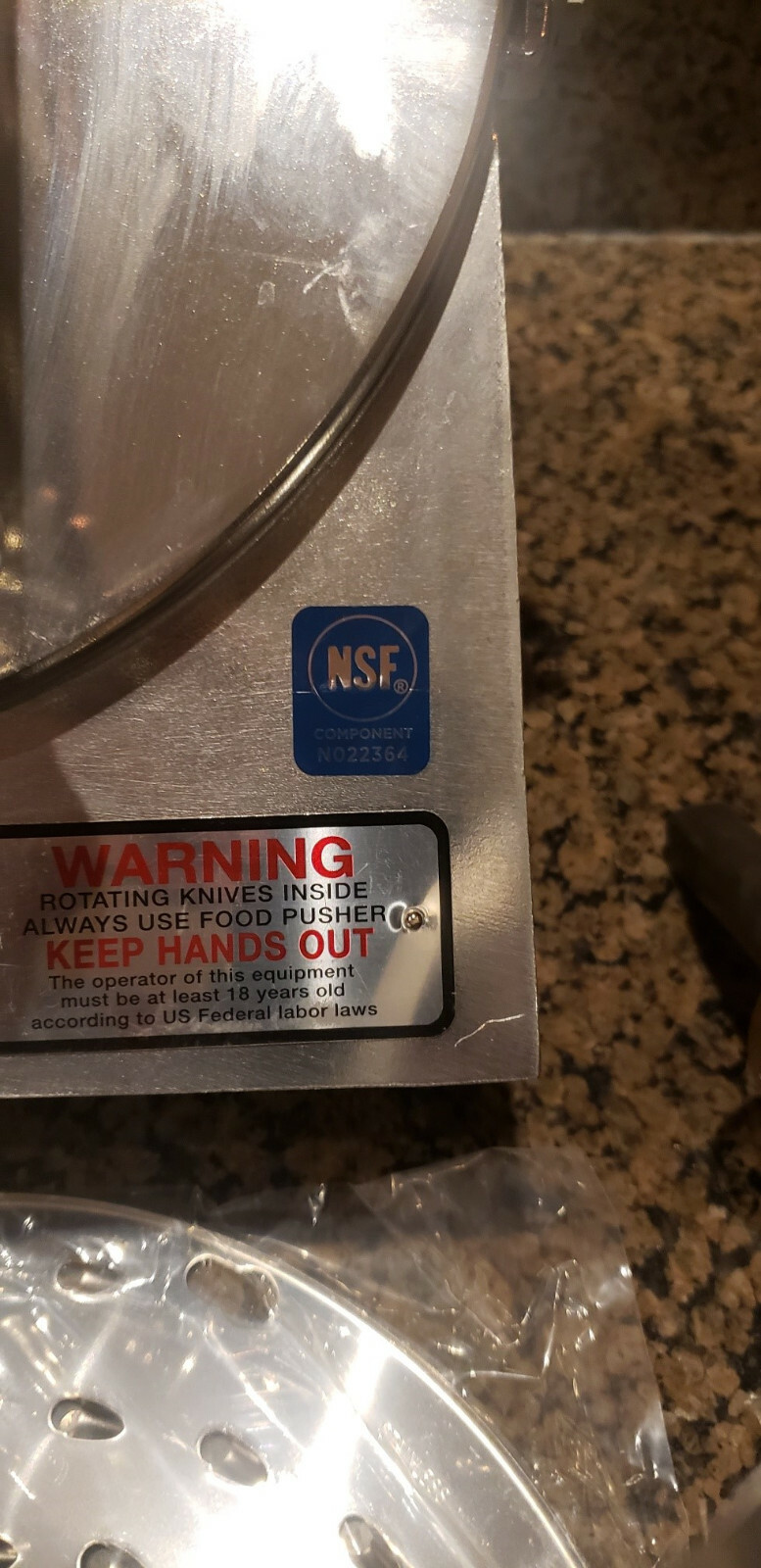 Grater Shredder pelican Head #12 drive for Hobart Mixer & choice of disc NSF Apr