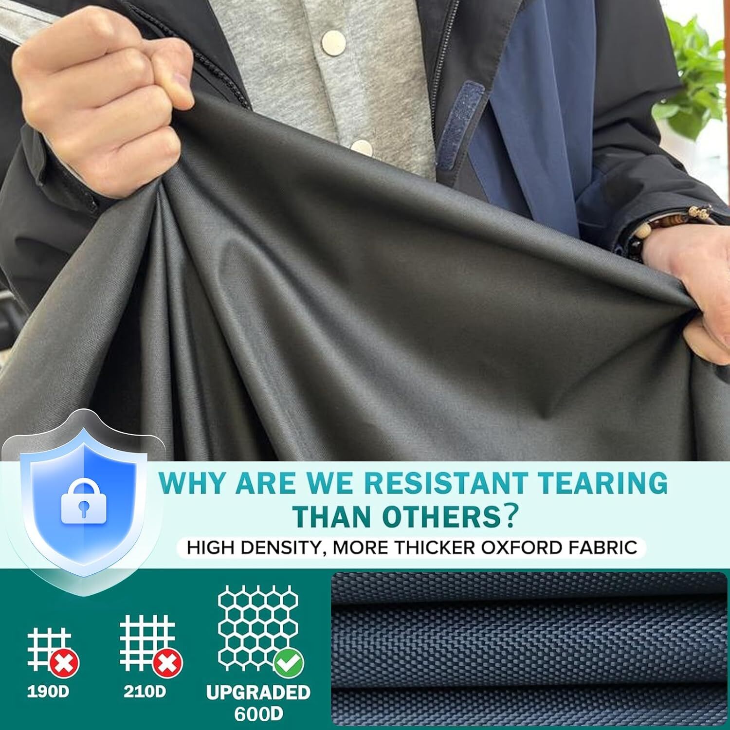 Mobility Scooter Cover 600D All-Weather Protection - 49"x 23"x 39"