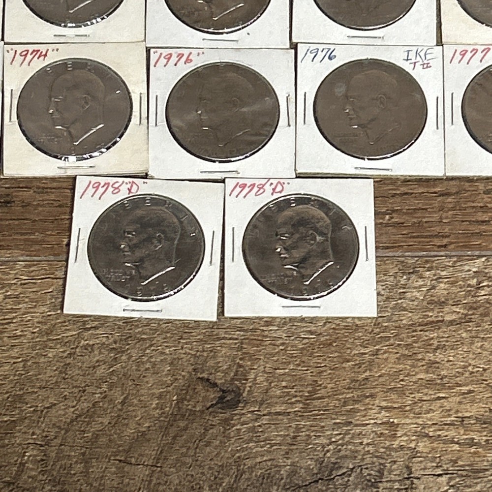 58 Eisenhower Dollars From Coin Collection-Various Dates