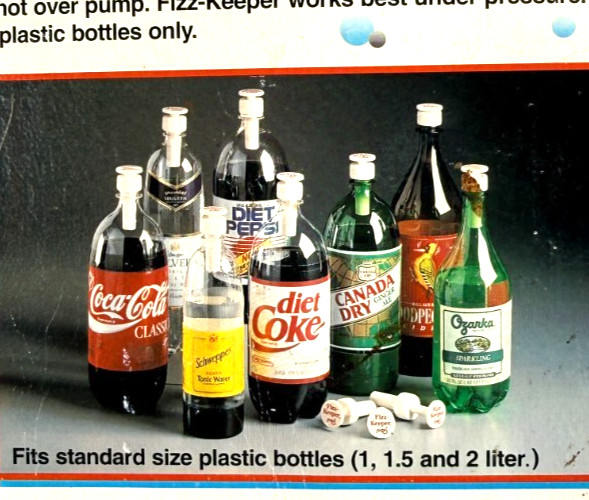 Jokari Fizz Keeper Pump Cap for 2 Litre Bottles - Keeps Drinks Fizzy - VTG 1994