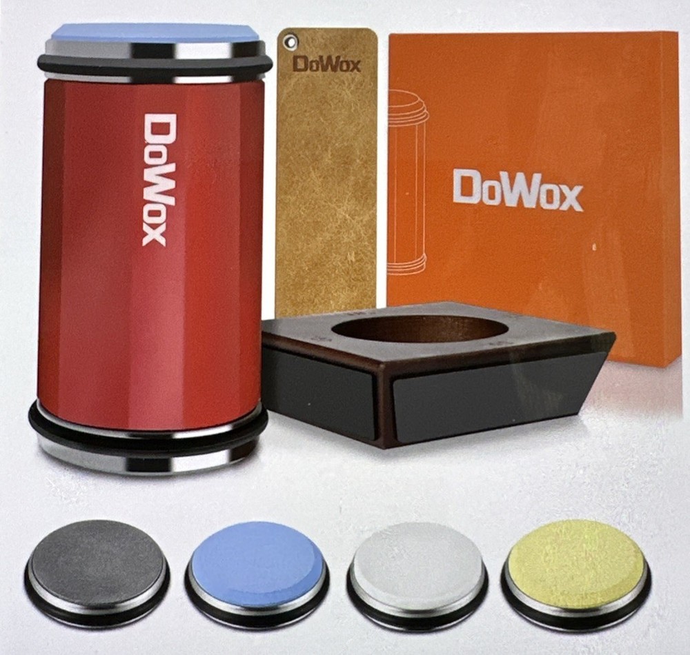 DoWox Longer Rolling Knife Sharpener Leather Strop Replaceable Honing Discs Red