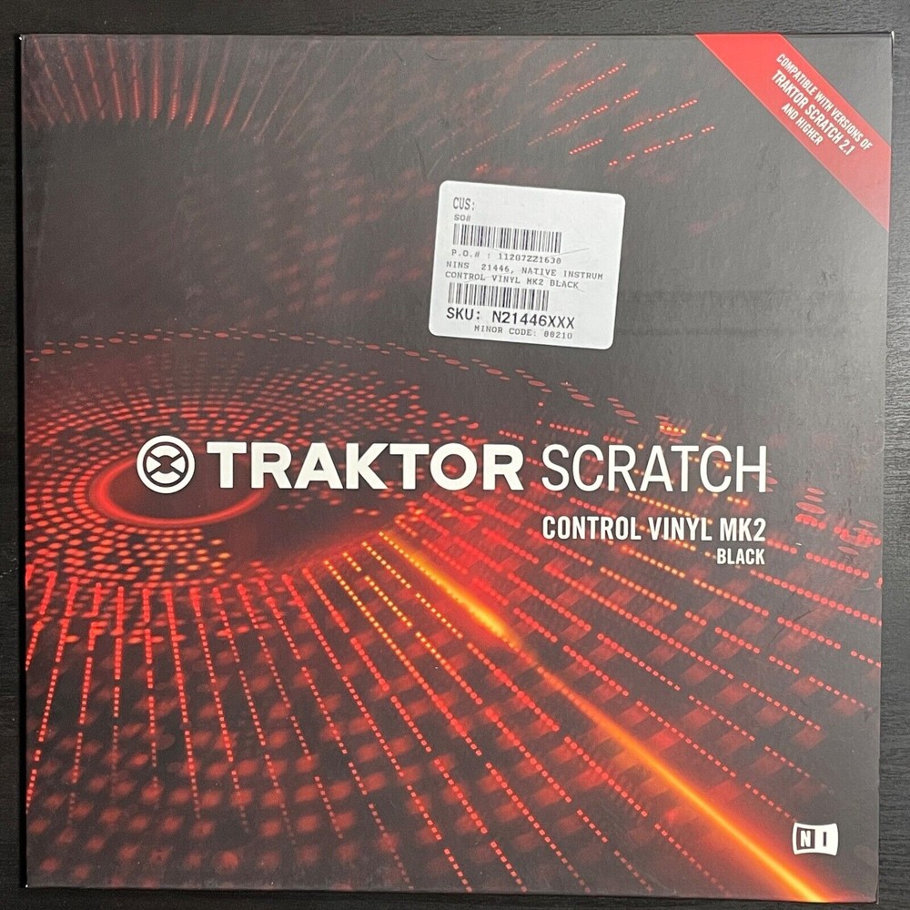 Native Instruments Traktor Scratch Pro Control Vinyl Mark 2 MK2 Black Record NM