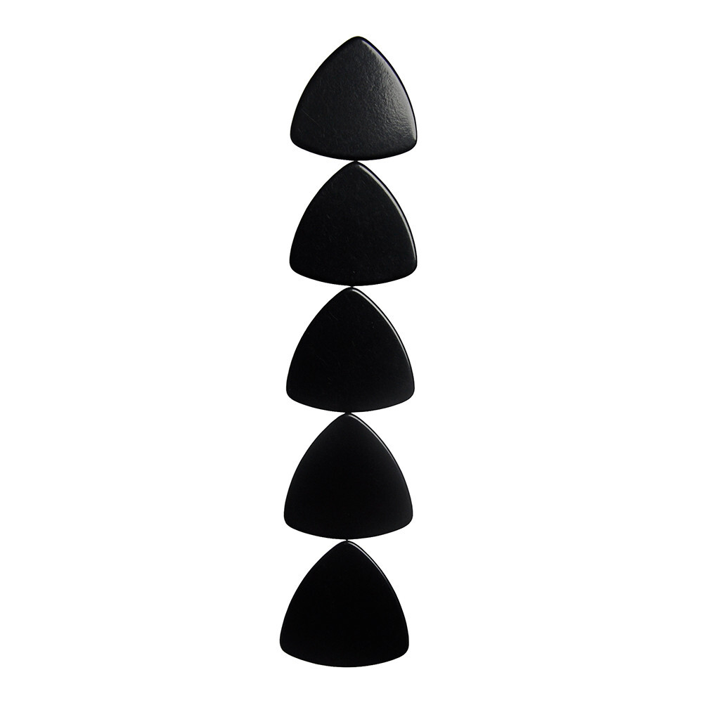 Lots of 100pcs Solid Black Rounded Triangle Heavy 0.96mm Celluloid Guitar Picks