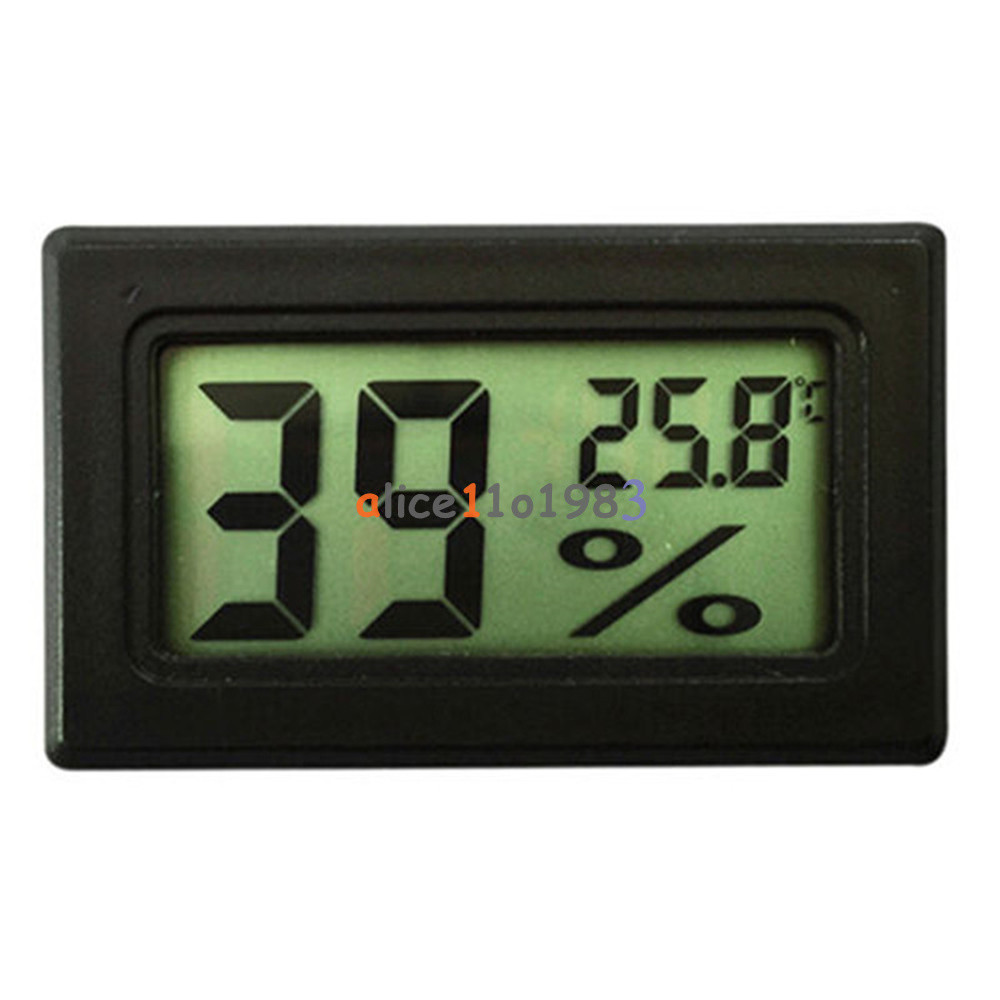 Red LED Voltage Meter Digital LCD Temperature Humidity Thermometer Hygrometer