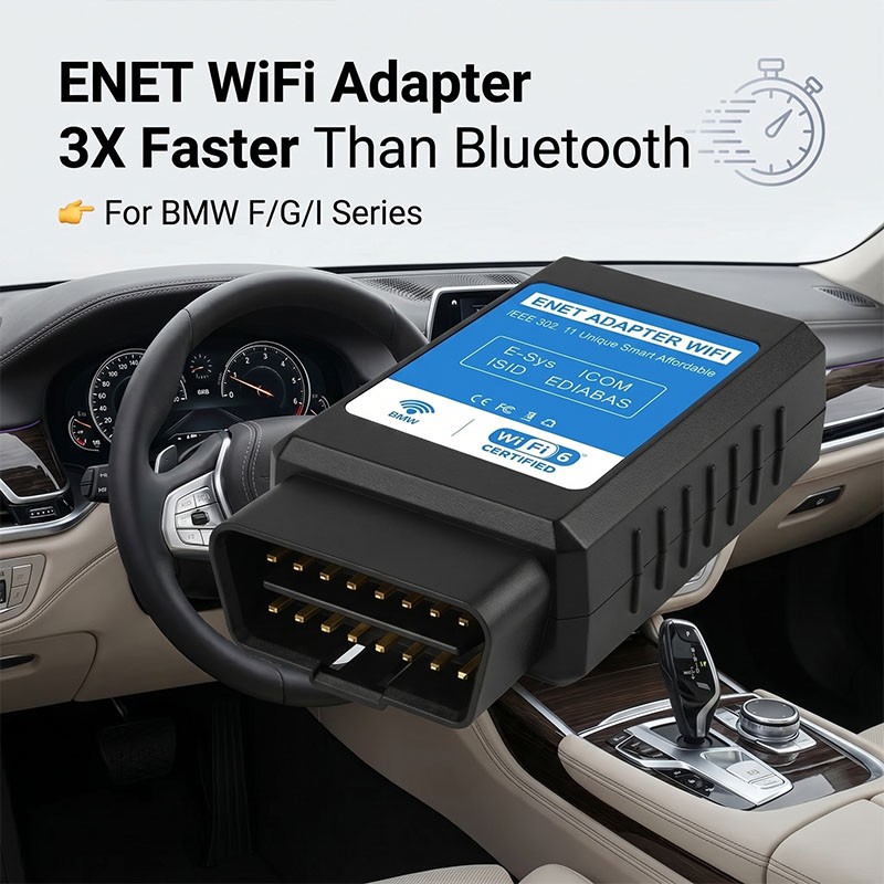 ENET WiFi OBD2 Adapter BMW F G I BimmerCode BM3 MHD Coding Tool iOS Android