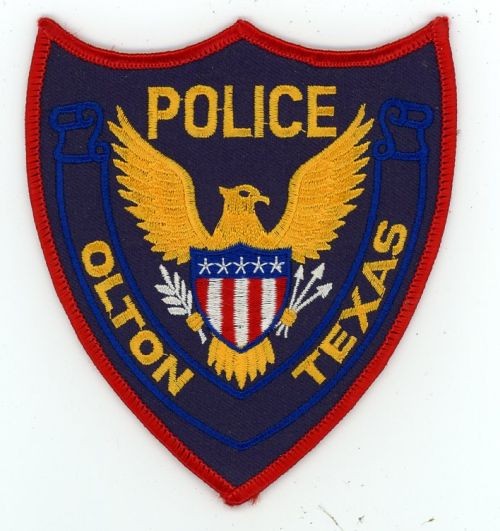 TEXAS TX OLTON POLICE NICE SHOULDER PATCH SHERIFF