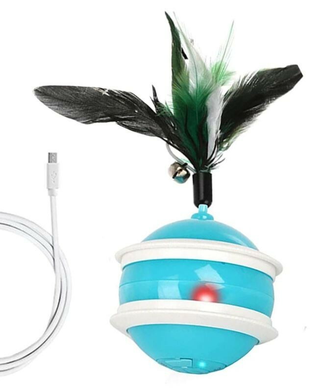 Automatic Rolling Ball Cat Toy – USB Rechargeable Interactive Moving Ball