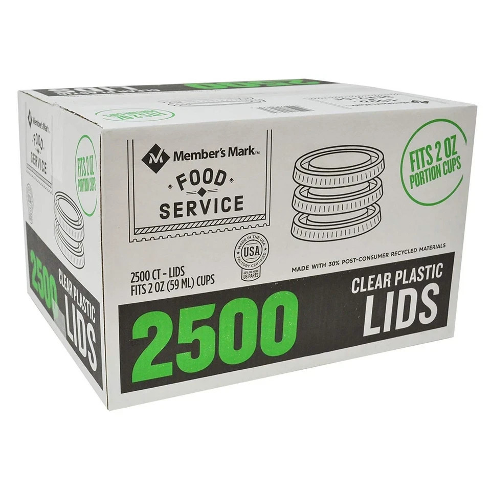2 Pack Member's Mark Portion Lids - 2 Ounce/2500 Count