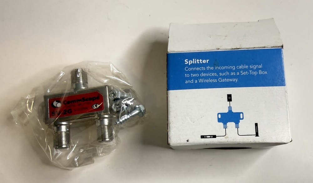 CommScope 2-way Digital Cable Coaxial Splitter Comcast Xfinity - Open Box