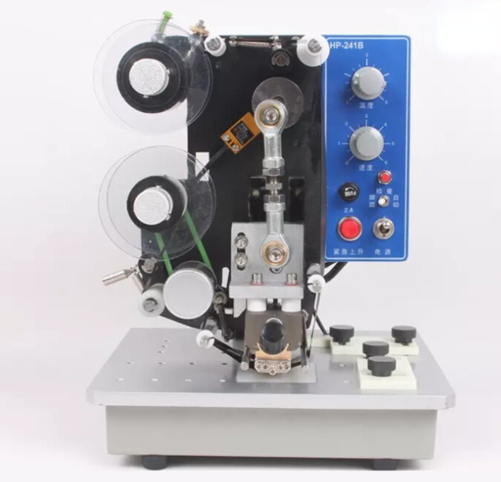 Electric Printer Ribbon Date Coder Semi Automatic Plastic Bag Printing HP-241B