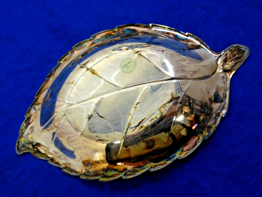 International Silver Company Leaf Shaped Bowl Dish Silver Plate 348