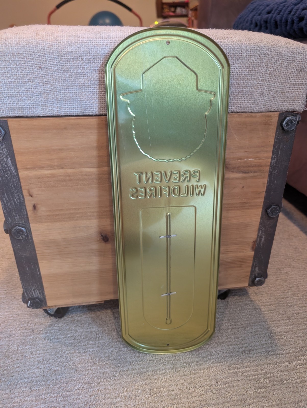 Officially Licensed Smokey The Bear Open Roads Metal Thermometer 18" X 5.75"