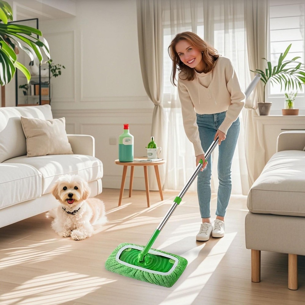 Reusable Microfiber Mop Pads Compatible with Swiffer Sweeper, Washable