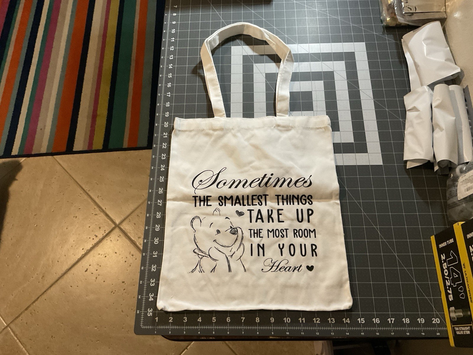 Winnie The Pooh Tote Bag, Beach Bag, Sometimes The Smallest Things, New 15”, T3