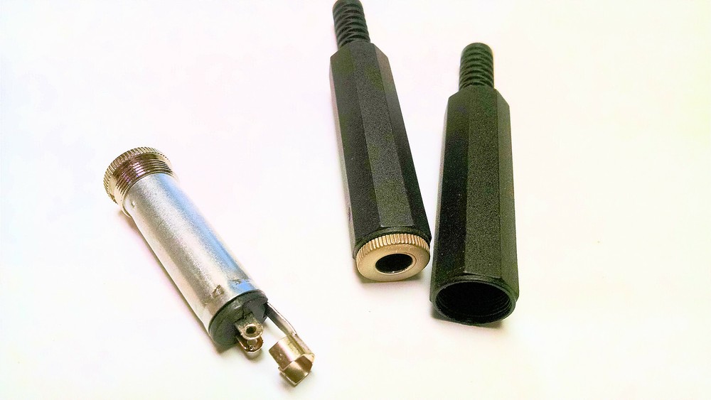 1/4"  Inline Jack,  Plastic   4J1-103  2 pcs