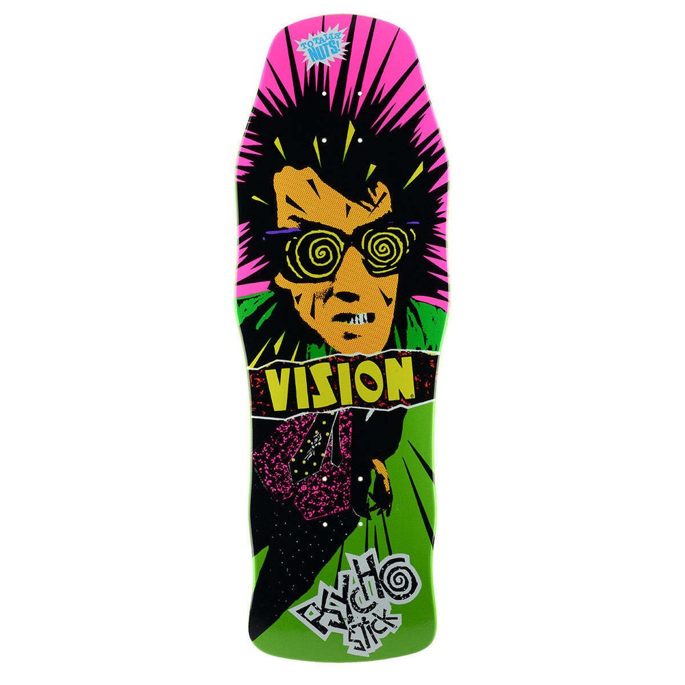 VISION PSYCHO STICK LIME DIP DECK - 10.0"