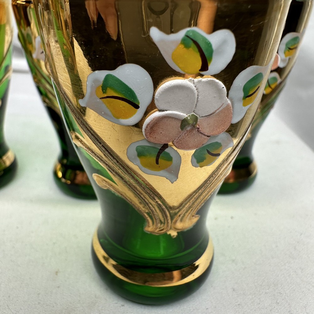 Emerald Cordial Shot Glasses Set 5