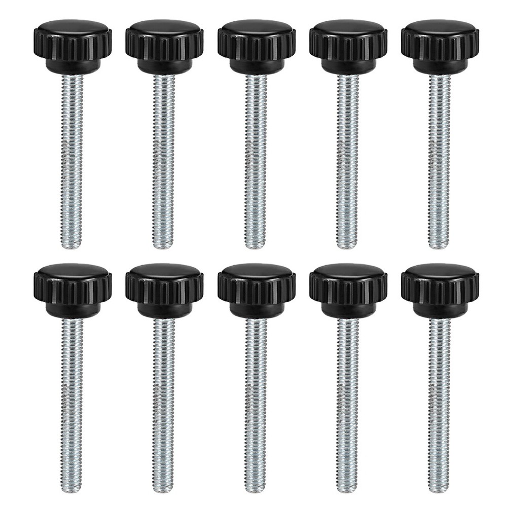 M6 x 50mm male thread knurled locking knobs 10 pcs