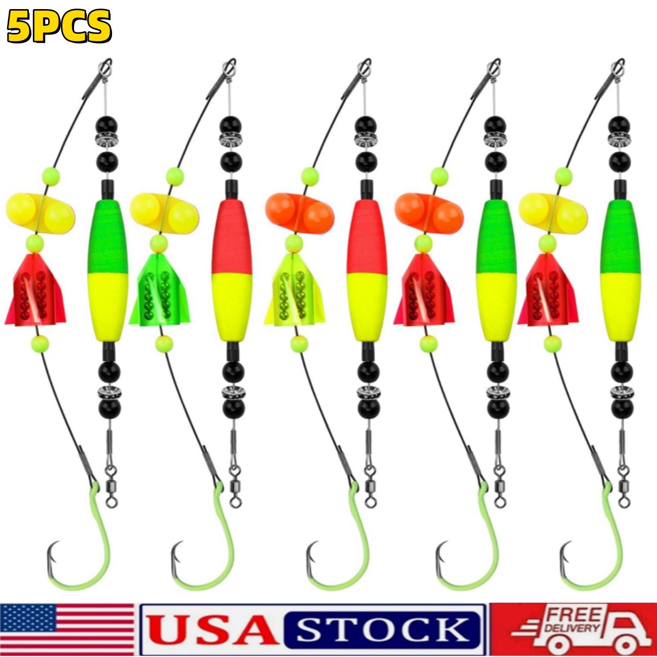 Catfish Rigs Set Float Rigs Tackle Santee Rig 6/0 8/0 10/0 Circle Hooks 50-70LB