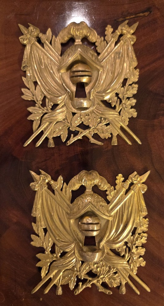 Antique Bronze Neoclassical Pediments