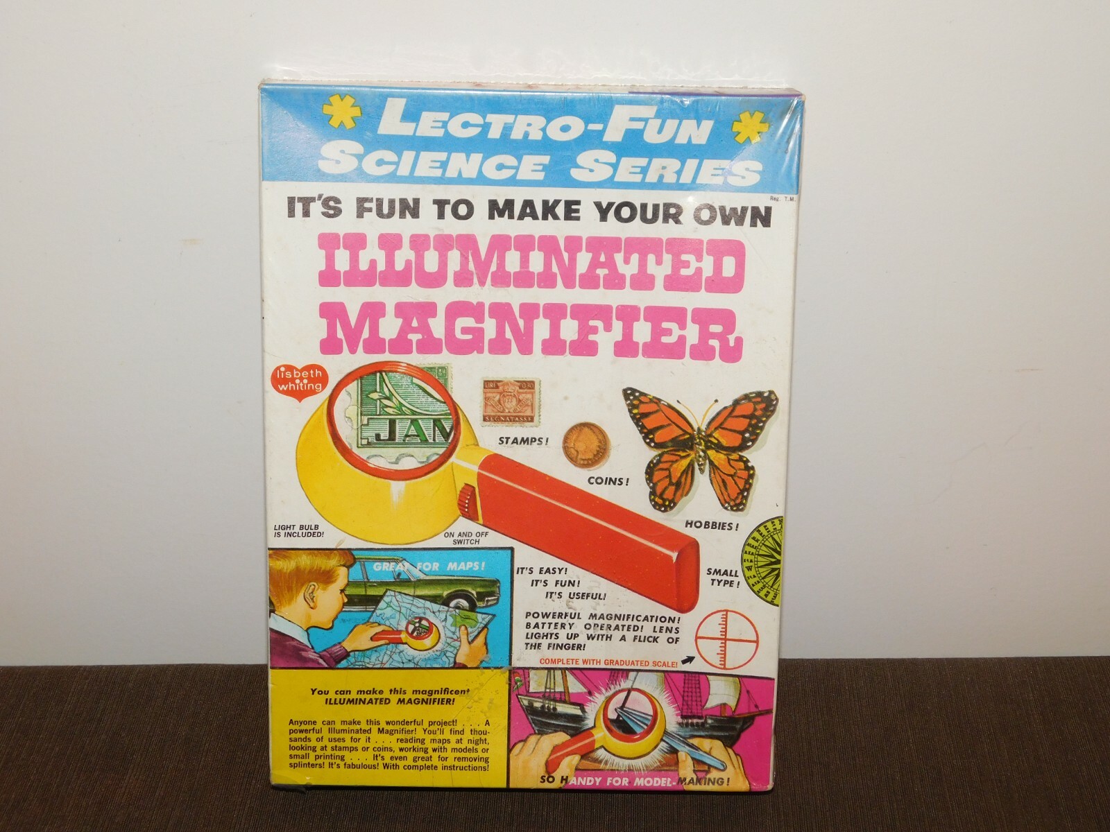 VINTAGE TOY 1967 LECTRO-FUN SCIENCE SERIES ILLUMINATED MAGNIFIER GAME NEW SEALED