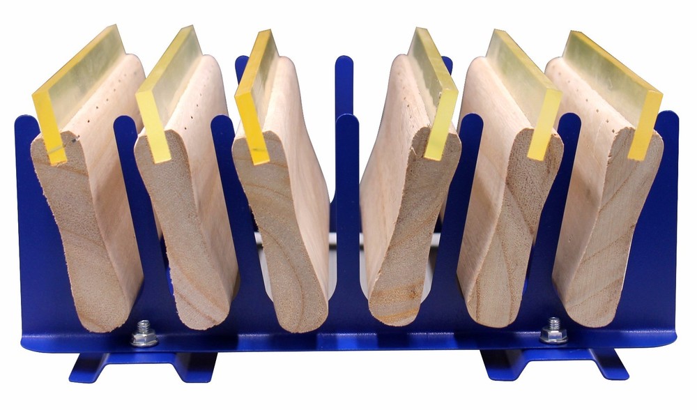 6Layer Desktop Screen Printing Squeegee Rack Scraper Spatula Steel Holder
