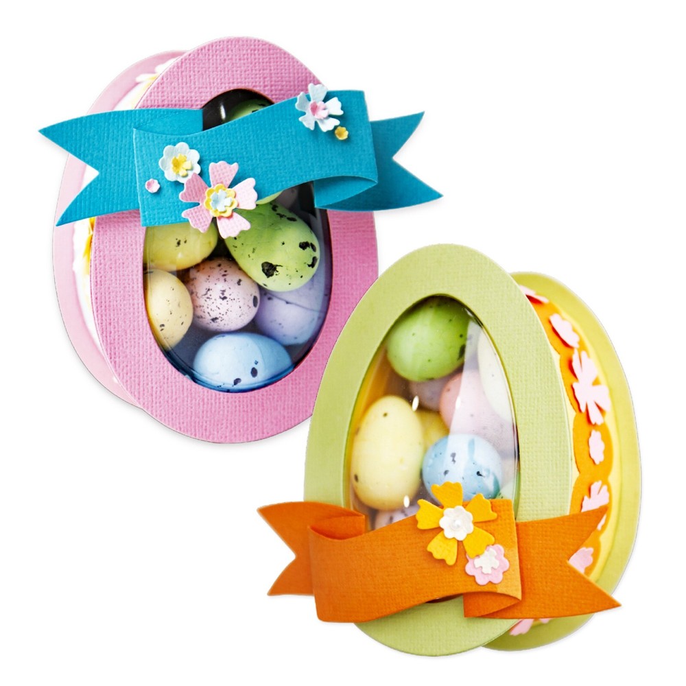 Sizzix Easter Egg Box Thinlits 9pc #666521 Retail $59.99 Use w egg shaker dome