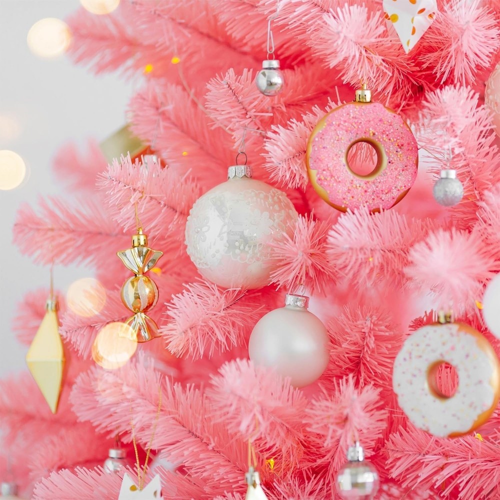 6 FT Artificial Christmas Tree NOT Pre-Strung with 300 LED Warm White String ...