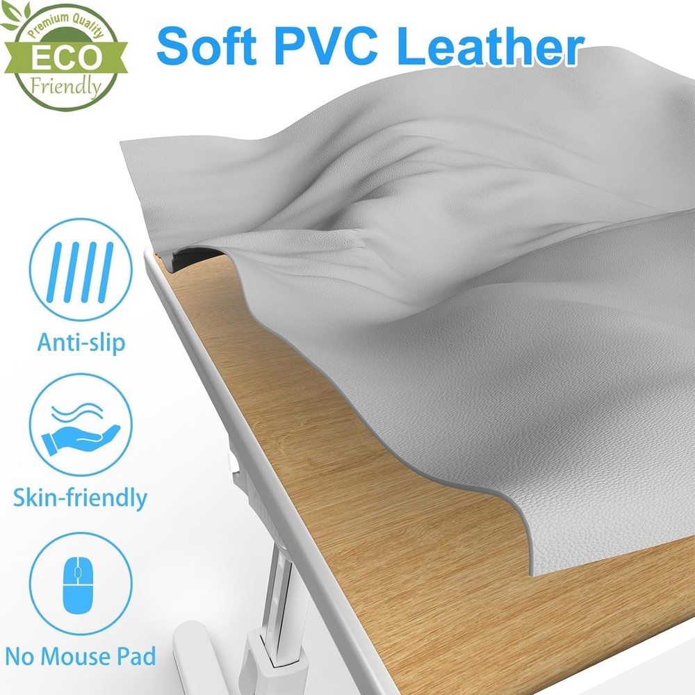 Laptop Bed Desk, X-Large Leather Adjustable Computer Bed Table Tray, Foldable...