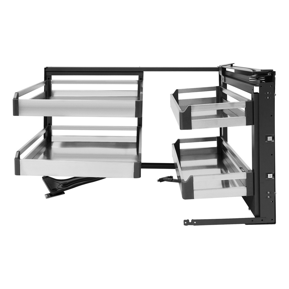Blind Corner Cabinet Pull-Out Small Space Organizer Kitchen Swivel Storage Shelf