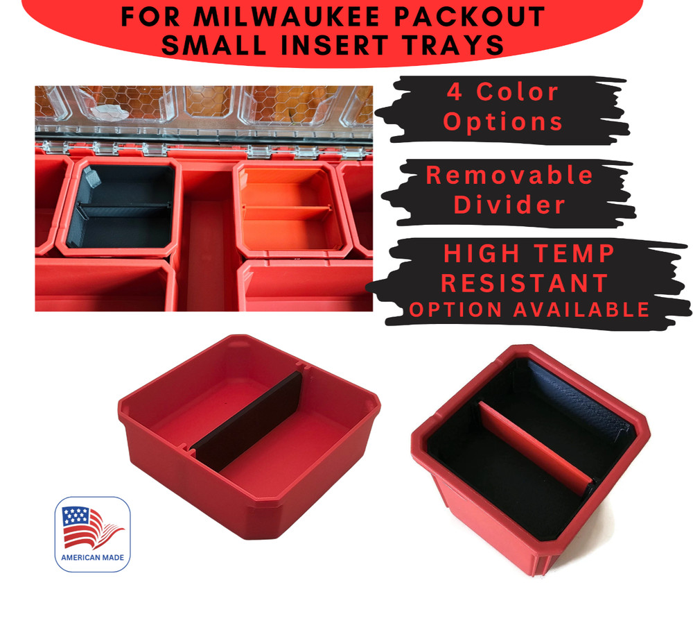 FOR Milwaukee Packout Organizer -SMALL TRAY nesting BIN INSERT Removable Divider