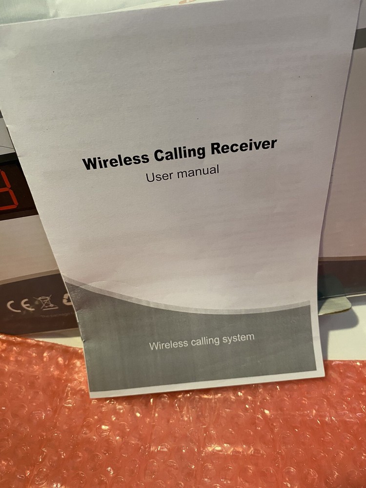 wireless calling system reciever model ZJ-39