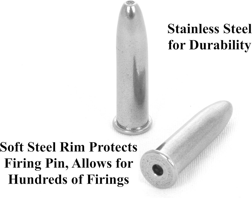 22 LR Snap Caps Dummy Rounds - 12 Pack for Safe Dry Fire Practice