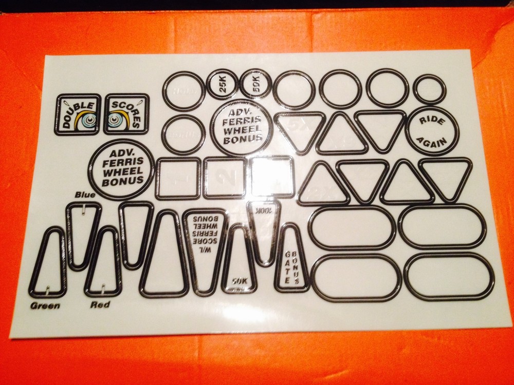cyclone pinball playfield decals