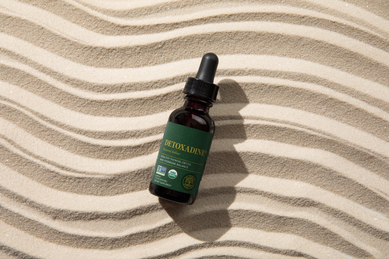 Global Healing Detoxadine, Organic Nascent Iodine Supplement 1950 mcg (2-Pack)