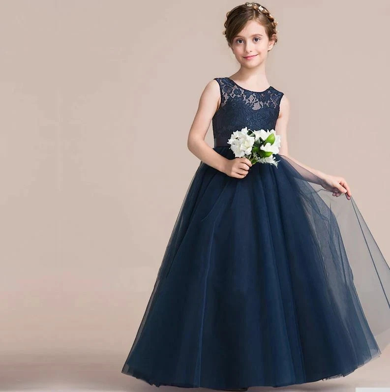 JJ's House Ivory Ball-Gown Floor-Length Lace Tulle Flower Girl Dress Sz 7 106124