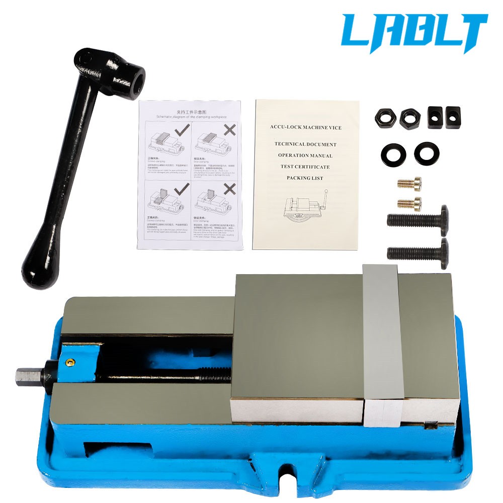 LABLT 5" Lockdown CNC Milling Machine Bench Vise Clamping Precision Without Base