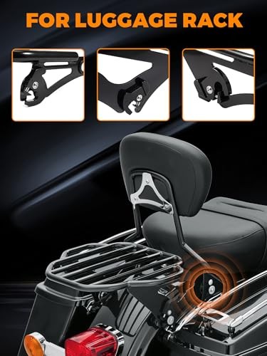 Black Quick Release Backrest Hardware Luggage Rack Latch Clips Sissy Bar