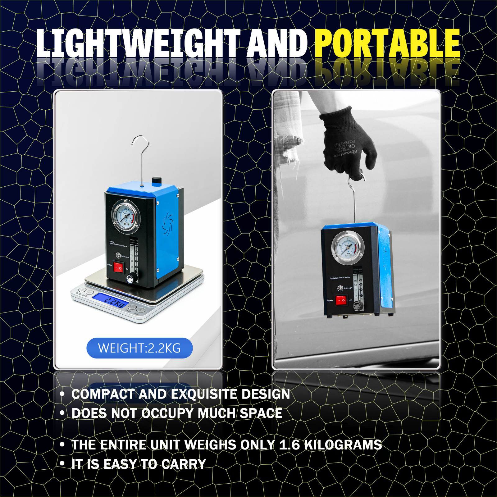 Automotive smoke machine EVAP Smoke Leak Detector Car Pipe System Vacuum Tester