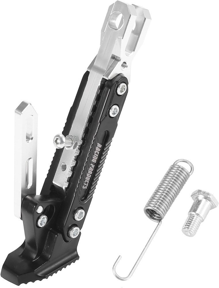 Motorcycle Kickstand Side Support Stand Adjust Holder Set CNC Aluminum Alloy Foo
