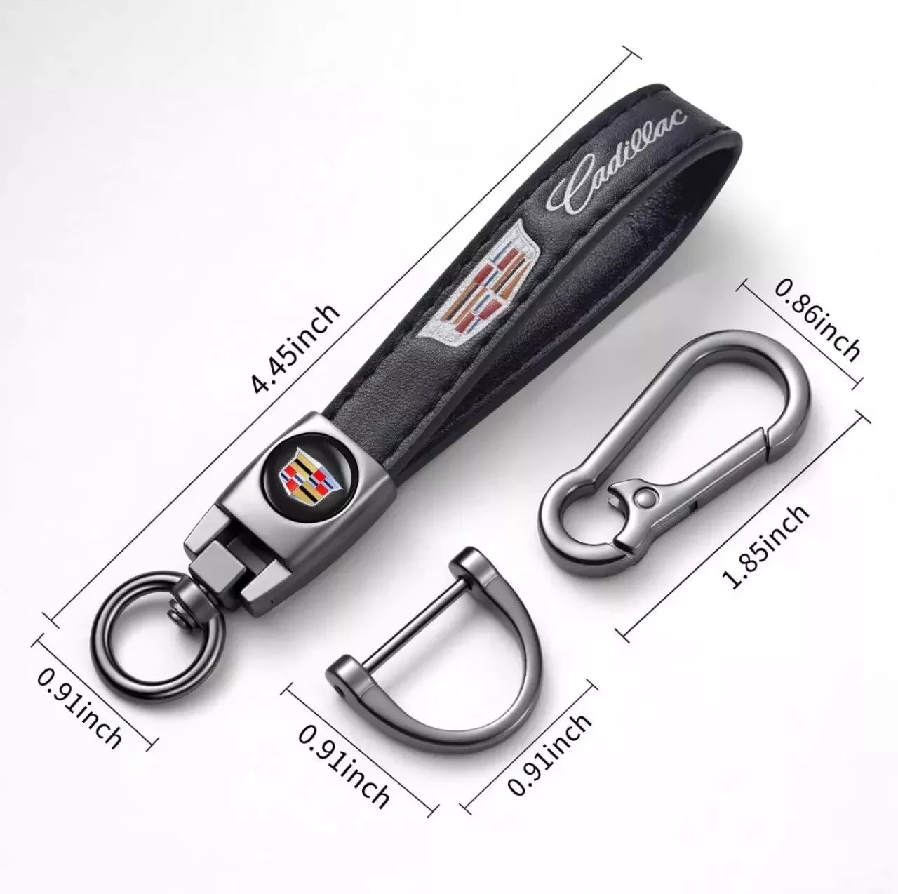 Cadillac Genuine Leather Keychain US Seller Free Shipping