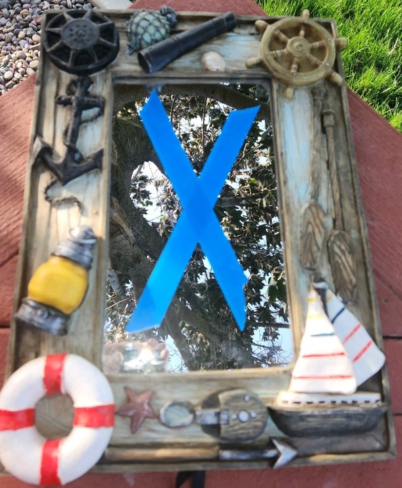 Nautical Themed Mirror; 17" x 13"