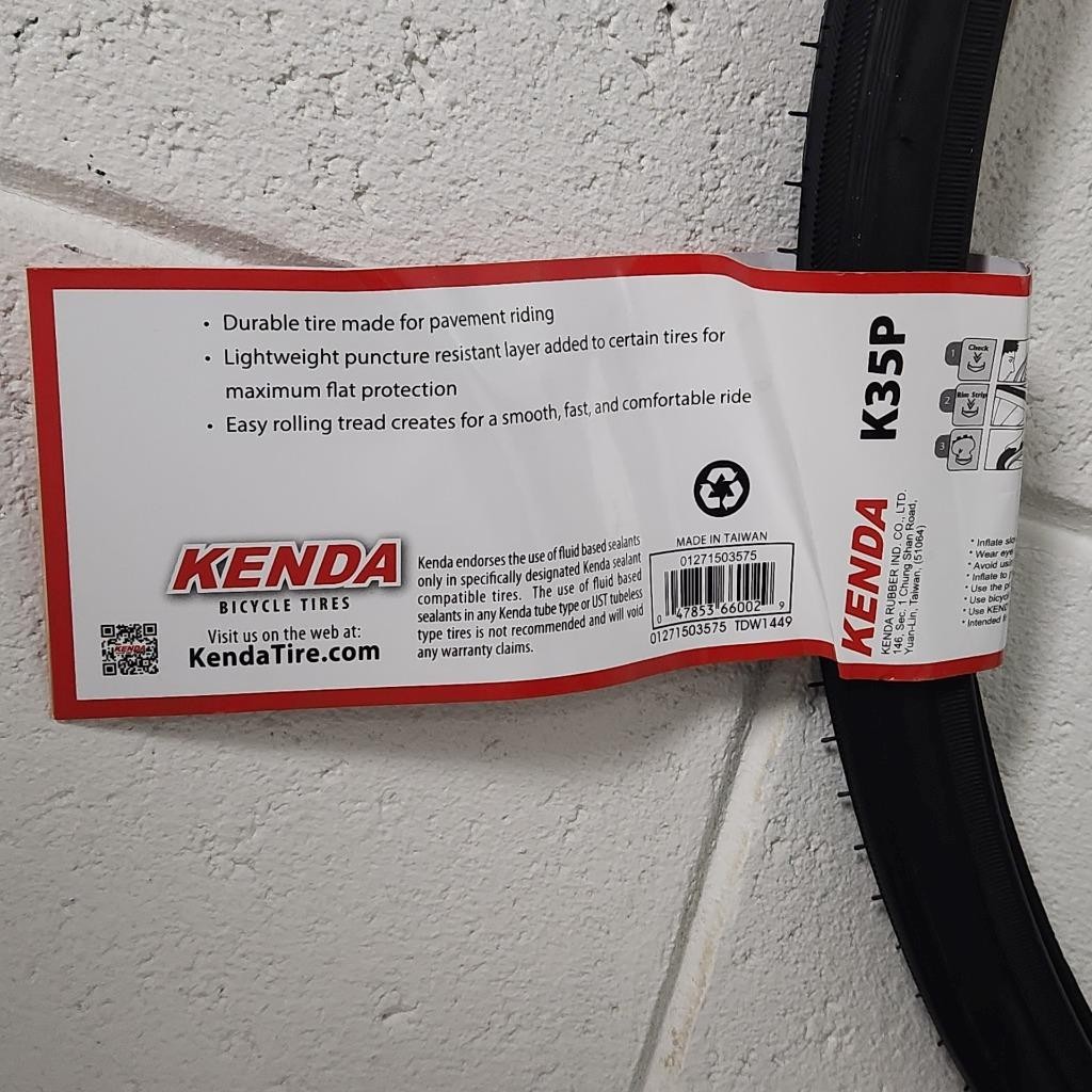 2 Kenda Klassic K35P 27" x 1-1/4" Wire Bead 90 PSI Black Bike Tires 1-Pair