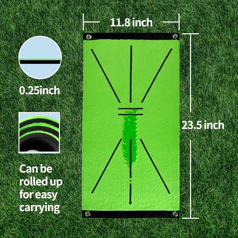 Golf Training Mat for Swing Detection Batting Divot Golf Hitting Practice Mat