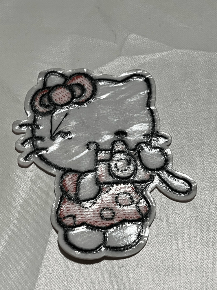 Hello Kitty with Camera Iron on Patch
