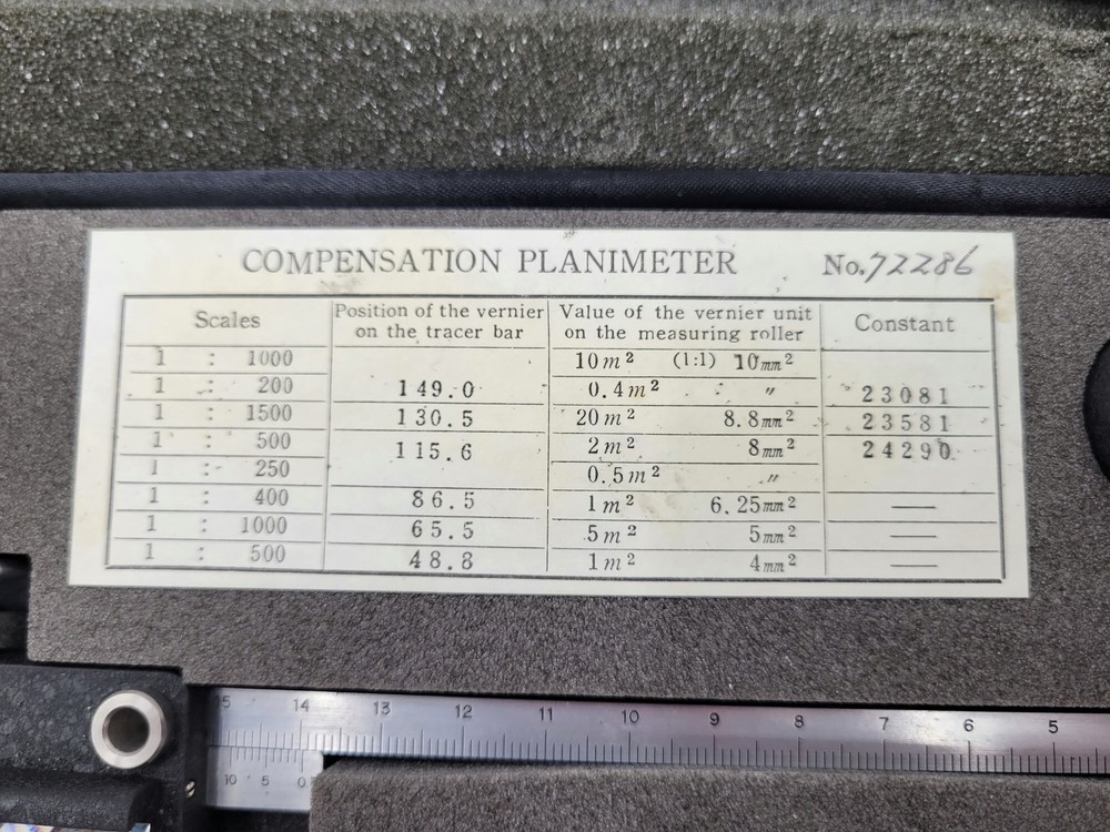 Vintage Geotec Zero Setting Compensating Planimeter 481120