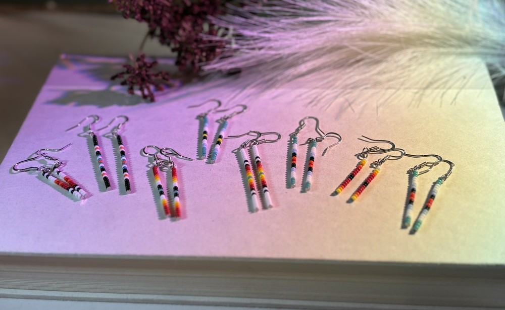 Handcrafted Western Style Breaded Earrings Color Customization Available