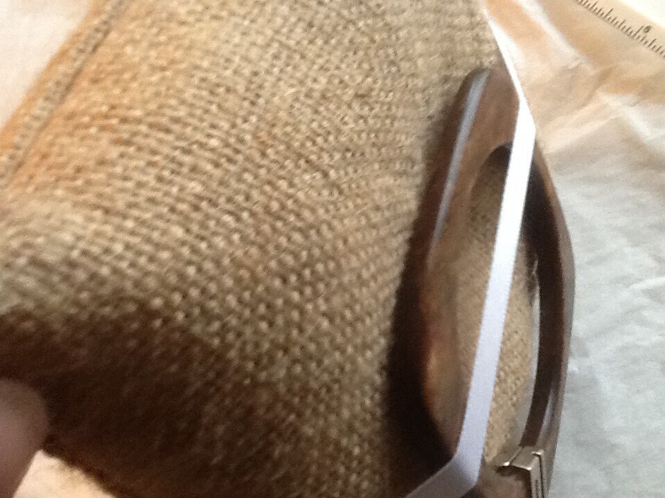 Vintage Brown Marbled Square Bangle Corner Silver Tone Metal